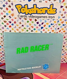 rad racer nes 1st edition manual only