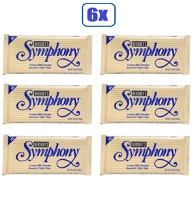 6x Bars Hershey's Symphony Almonds & Toffee Bar XL Size Candy - 4.25oz - Picture 1 of 2