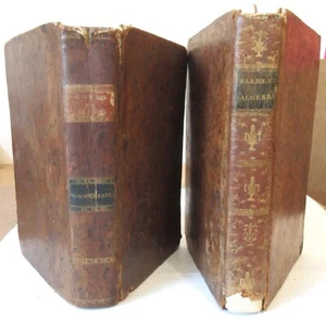 LOT 2 LIVRES DE MATHEMATIQUES BEZOUT GEOMETRIE 1798 + LACROIX ALGEBRE 1804 - Picture 1 of 10