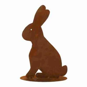 Osterdeko Hasenfigur 31 cm | Gartendeko Rost Osterhase Figur | Ostern Deko Hase - Bild 1 von 5