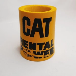 Caterpillar CAT Rental Power Yellow & Black Foam Oil Filter Beer Can Koozie  - Picture 1 of 4