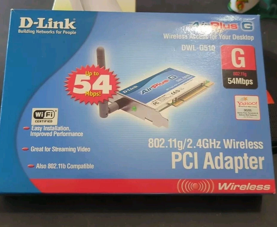 Adaptador de escritorio D-Link AirPlus inalámbrico G DWL-G510_ Foto 1 de 1