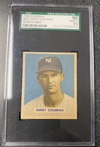 1949 Bowman Gerry Coleman #225 SGC 8.5 “NM-MT+” Yankees RC CENTERED HIGH NUMBER - Picture 1 of 2