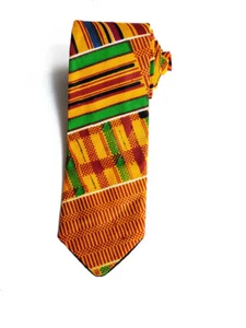 Kente African Print Necktie with Pocket Square - Picture 1 of 2