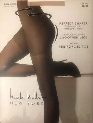 New Sealed In Pack - Nicole Miller Nude Sheer Shaper Stockings/Hosiery - Image 1 of 2