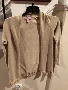 EUC Lilly Pulitzer Girls Tatum Cardigan Gold Size XL - Picture 1 of 1