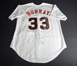 Eddie Murray Signed Orioles Custom Stat Jersey 10 Inscription PSA 5A41874 - Picture 1 of 3