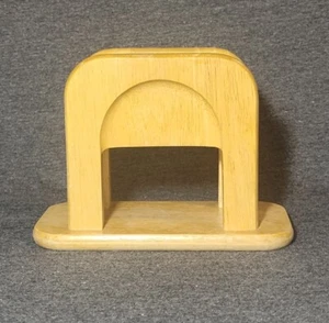 Serviettenhalter Holz Hellbraun Tischplatte Küche Hinterhof BBQ Familie Abendessen - Bild 1 von 9