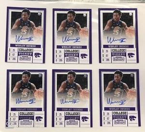  LOTE DE 6 TARJETAS 2017/18 PANINI CONTENDERS WESLEY IWUNDU RC TARJETA AUTÓGRAFA #91 - Imagen 1 de 2