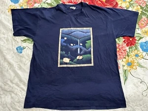 VTG Men's Sz XXL T-shirt Graphic Print Iceland Screen Stars Blue Single Stitch - Picture 1 of 9