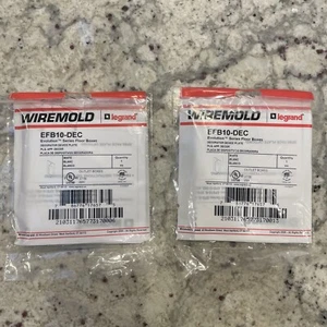 WIREMOLD EFB10-DEC 58MM FLOOR BOX DEVICE PLATE WHITE (QTY 2 ) - Picture 1 of 2