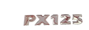 UKSCOOTERS VESPA PX 125 PANEL LATERAL GEL ABOVEDADO CROMADO ADHESIVO INSIGNIA ITALIANO - Imagen 1 de 1