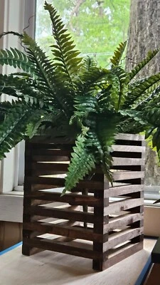 USA MADE, Original, Handmade Planter for Plants, etc.  Slats/Slatted Planters - Image 1 of 4
