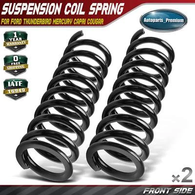 2x Front Coil Springs for Ford Thunderbird 1983-1987 Mercury Capri Cougar Zephyr - Image 1 of 4