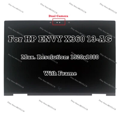 13.3" HP ENVY X360 13-AG 13M-AG 13Z-AG FHD LCD LED Display Touch Screen Assembly - Image 1 of 4