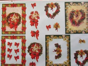 3D Paper Tole Card Making Embossed Christmas Wreaths & Candles 2 Pictures - Picture 1 of 1