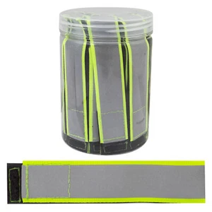 Sunlite Reflective Leg Bands Yellow/Silver Adjustable Unisex - Picture 1 of 1