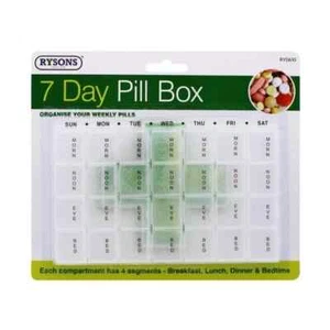 Caja de pastillas de 7 días compacta y portátil para una planificación y organización conveniente de medicamentos - Imagen 1 de 4