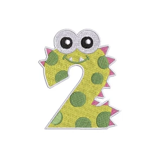 Monster Número 2 Parche Bordado Apliques para Planchar/Coser Chaleco Chaqueta Ropa - Imagen 1 de 12