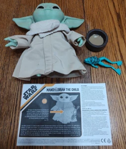 2020 STAR WARS MANDALORIAN THE CHILD GROGU YOGA TALKING DOLL, FOOD, BOWL, MANUAL - Picture 1 of 12