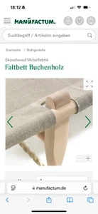 Design Tagesbett - Skovshoved Mobelfabrik Faltbett aus Buchenholz & Leinen - Bild 1 von 9