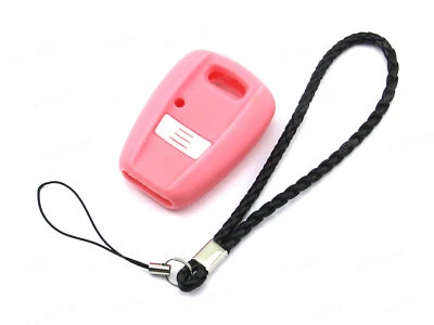 Pink Silicone Case Cover For Fiat Bravo Punto Doblo Seicento Stilo Remote Key 1B - Image 1 of 4
