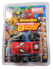 Marvel Universe Transforms  8 Different Trucks Regener8'rs Spider-man Face Truck