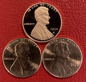 2024 PDS Lincoln Shield Cent Proof Uncirculated Penny Set PDS From US Proof Sets - Picture 1 of 2