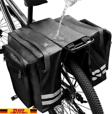 SALANGAE Doppel Fahrradtasche Satteltasche Gepäckträger wetterfest Transporttasche MTB DE