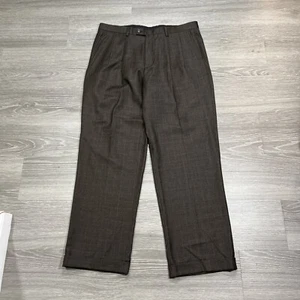 Cutter & Buck Pants Mens 36X31 Pleated Cuffed Signature Collection Wool Trouser - Picture 1 of 15