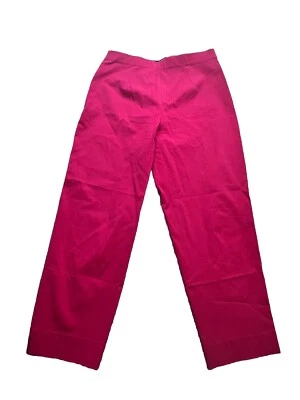 Pantalones de vestir recortados cómodos elásticos rosas para mujer Fabrizio Gianni talla 4 Foto 1 de 4
