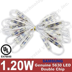 [50pcs] Crystal Vision Samsung White 5630 LED Module Lens 1.20W IP68 Korean LED - Picture 1 of 9