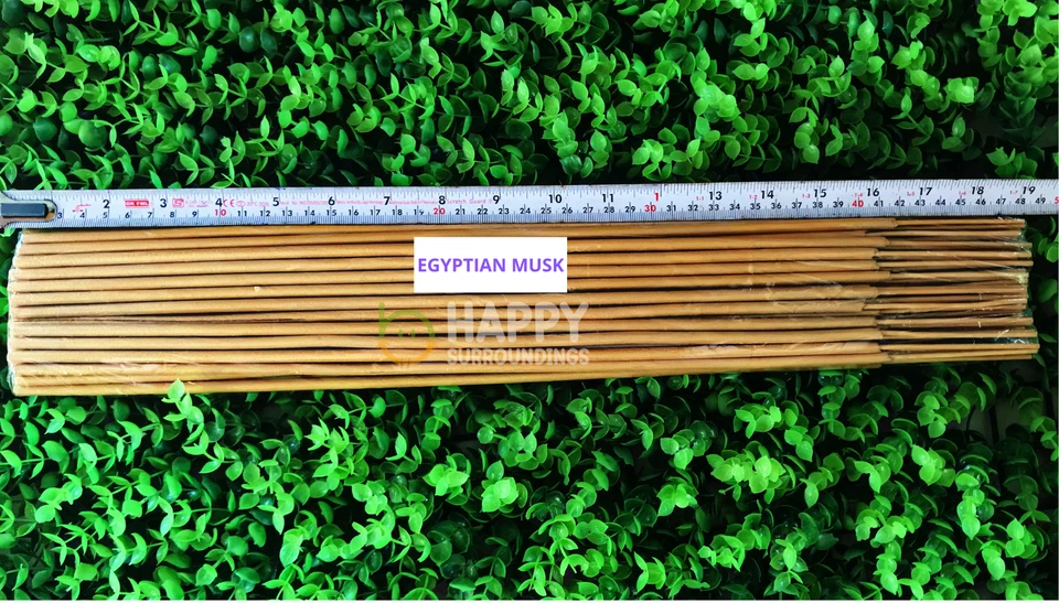 Palo de incienso egipcio de 19 pulgadas almizcle sumergido con aceites esenciales naturales (dorado) Foto 1 de 1