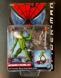 ToyBiz Spider-Man (2002) Green Goblin w/ Pumpkin Bomb Firing Goblin Glider NIB! - Picture 1 of 2