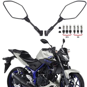 Rear View Mirrors For Yamaha MT10 MT09 MT07 Tracer FZ07 FZ09 FZ10 MT01 MT03 FJ09 - Picture 1 of 9