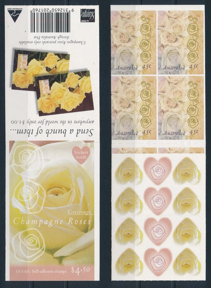 [74565] Australia 1998 Flora Flowers Blumen Roses Self Adh. Booklet MNH - Image 1 of 1