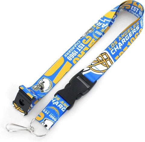 Aminco NFL Los Angeles Chargers Dynamic Lanyard Keychain Badge Holder Cover