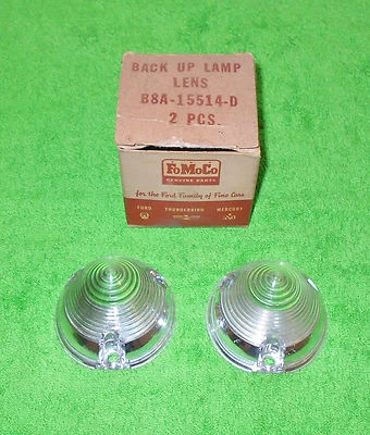 1958 Ford Ranch Wagon Del Rio Country Sedan Squire NOS LH+RH BACK UP LAMP LENSES - Image 1 of 3