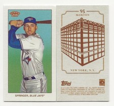2023 Topps T-206 Low Series GEORGE SPRINGER 95 Morton Brick Back Blue Jays PR/25