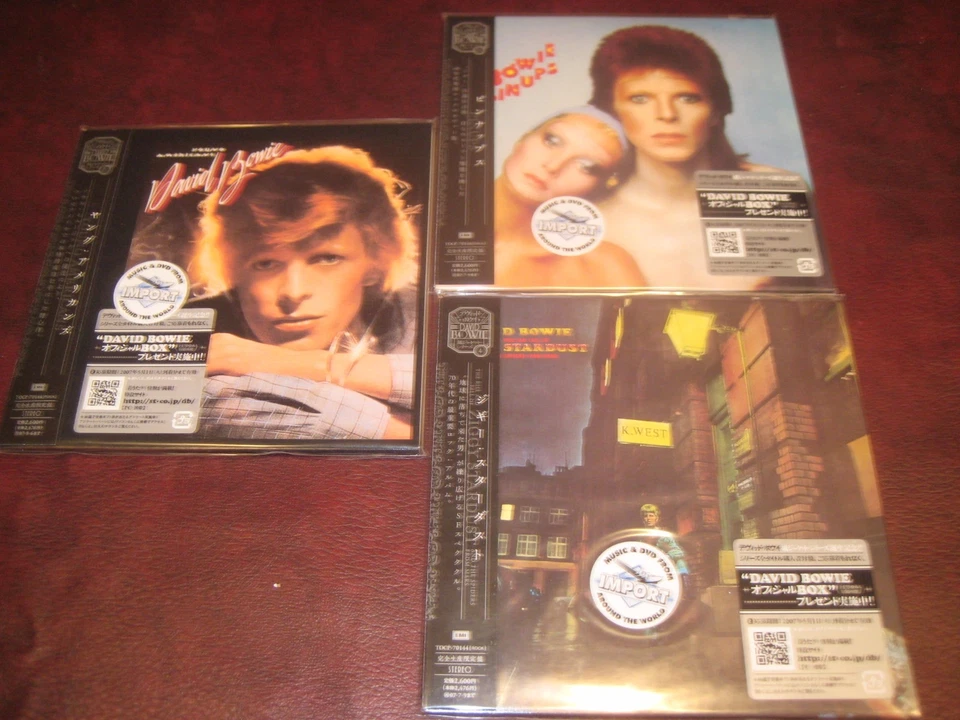 DAVID BOWIE VERIFIED 3 JAPAN REPLICA'S STARDUST PINUPS AMERICANS 2007 SERIES CDS - Image 1 of 1