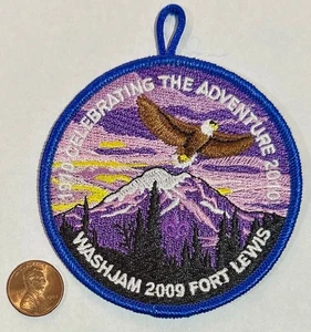 BOY SCOUT BSA OA 2010 WASHJAM FORT LEWIS 2009 JAMBOREE ADVENTURE PATCH EAGLE - Picture 1 of 2