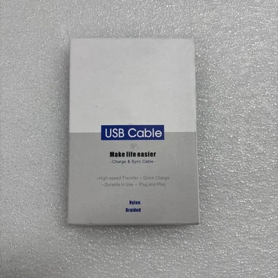 3 Pack Usb Cables Multi Colored Mylon Braided 6 Ft - Image 1 of 3