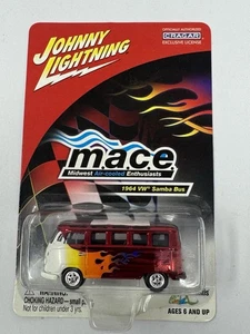 Johnny Lightning MACE Red Flames 1964 VW Volkswagen Samba Bus - Picture 1 of 6