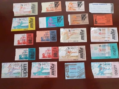 LOTTO 31 BIGLIETTI STADIO VINTAGE '80 '90 GENOA 1893 CALCIO. LEGGI - Immagine 1 di 4