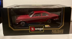 Bburago 1980 Rolls-Royce Camargue Coupe RED Diecast Model Car 1:22 Scale 3001 - Picture 1 of 4