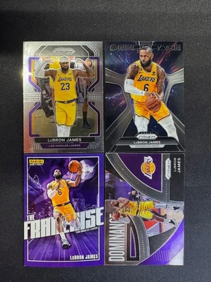 (4) LeBron James Panini Prizm #91 Deep Space The Franchise Dominance Lakers - Image 1 of 2