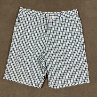 Pantalones Cortos Peter Millar Para Hombre 32 Azul Cuadros APEX Performance Seersucker Crown Sport Foto 1 de 4
