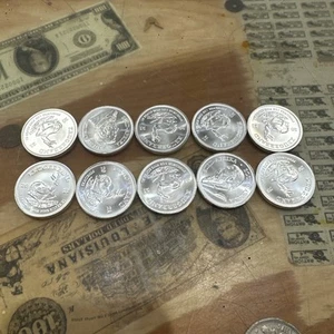 Lot of 10 - 2021 South Africa Silver Krugerrand 1 oz BU - Picture 1 of 2