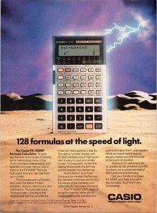 Casio FX-5000F Calculadora Fórmula Científica Anuncio Impreso Vintage 1989 - Imagen 1 de 1