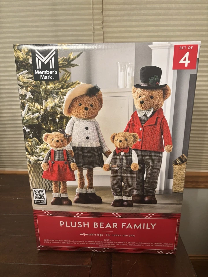 НОВЫЙ член Mark плюшевый медведь семьи, набор из 4 - Изображение 1 из 1